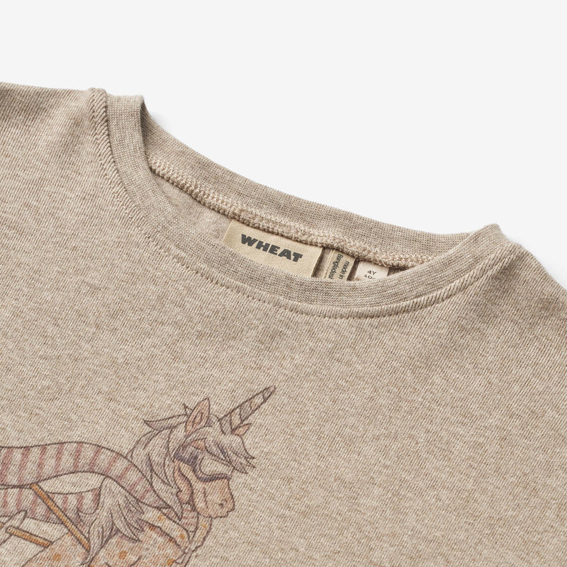 Wheat Main T-Shirt Freunde beim Schlittschuhlaufen Jersey Tops and T-Shirts 0072 gravel melange