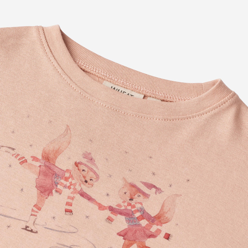 Wheat Main  T-Shirt Freunde beim Schlittschuhlaufen Jersey Tops and T-Shirts 2358 pink sand
