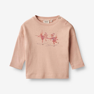 Wheat Main  T-Shirt Freunde beim Schlittschuhlaufen | Baby Jersey Tops and T-Shirts 2358 pink sand