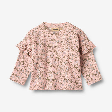 Wheat Main T-Shirt L/S Belinda Jersey Tops and T-Shirts 9536 rose powder flowers