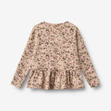 Wheat Main T-Shirt L/S Carolina T-Shirt 9769 soft sand flower wine