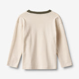 Wheat Main T-Shirt L/S Dixie Abzeichen T-Shirt 3129 eggshell