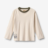 Wheat Main T-Shirt L/S Dixie Abzeichen T-Shirt 3129 eggshell