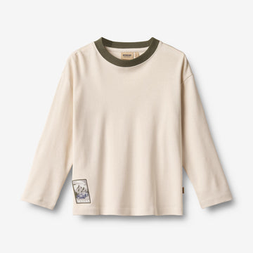Wheat Main T-Shirt L/S Dixie Abzeichen T-Shirt 3129 eggshell