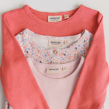 Wheat Main T-Shirt L/S Eja T-Shirt 9764 grey cloud flowers