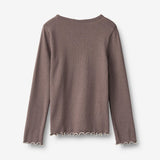 Wheat Main T-Shirt L/S Elsie T-Shirt 9623 plum truffle