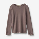Wheat Main T-Shirt L/S Elsie T-Shirt 9623 plum truffle