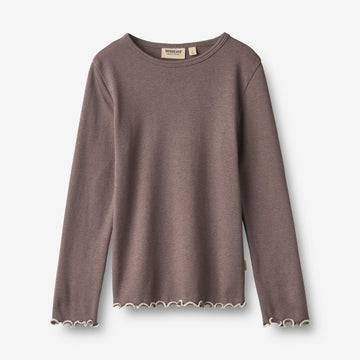 Wheat Main T-Shirt L/S Elsie T-Shirt 9623 plum truffle