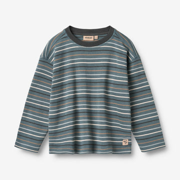 Wheat Main T-Shirt L/S Hans Jersey Tops and T-Shirts 9547 blue multi stripe