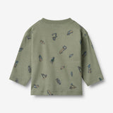 Wheat Main T-Shirt L/S Malthe Jersey Tops and T-Shirts 9552 dusty green cars