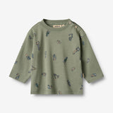 Wheat Main T-Shirt L/S Malthe Jersey Tops and T-Shirts 9552 dusty green cars