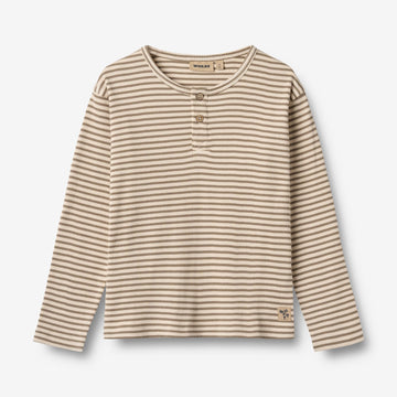 Wheat Main T-Shirt L/S Morris Jersey Tops and T-Shirts 9570 stone stripe