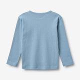 Wheat Main T-Shirt L/S Morris T-Shirt 1260 faded denim