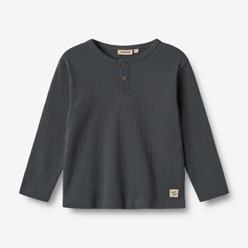 Wheat Main T-Shirt L/S Morris T-Shirt 9526 black sea