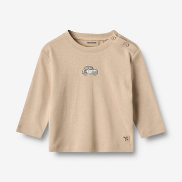 Wheat Main T-Shirt L/S Ray Jersey Tops and T-Shirts 3354 warm sand