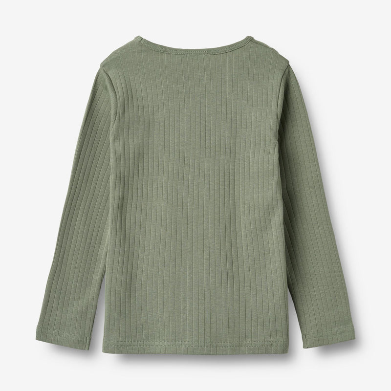 Wheat Main T-Shirt L/S Stig Jersey Tops and T-Shirts 4119 dusty green