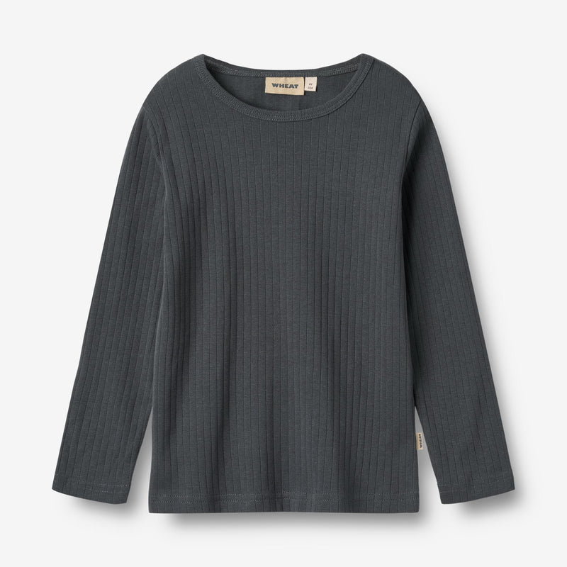 Wheat Main T-Shirt L/S Stig Jersey Tops and T-Shirts 9526 black sea
