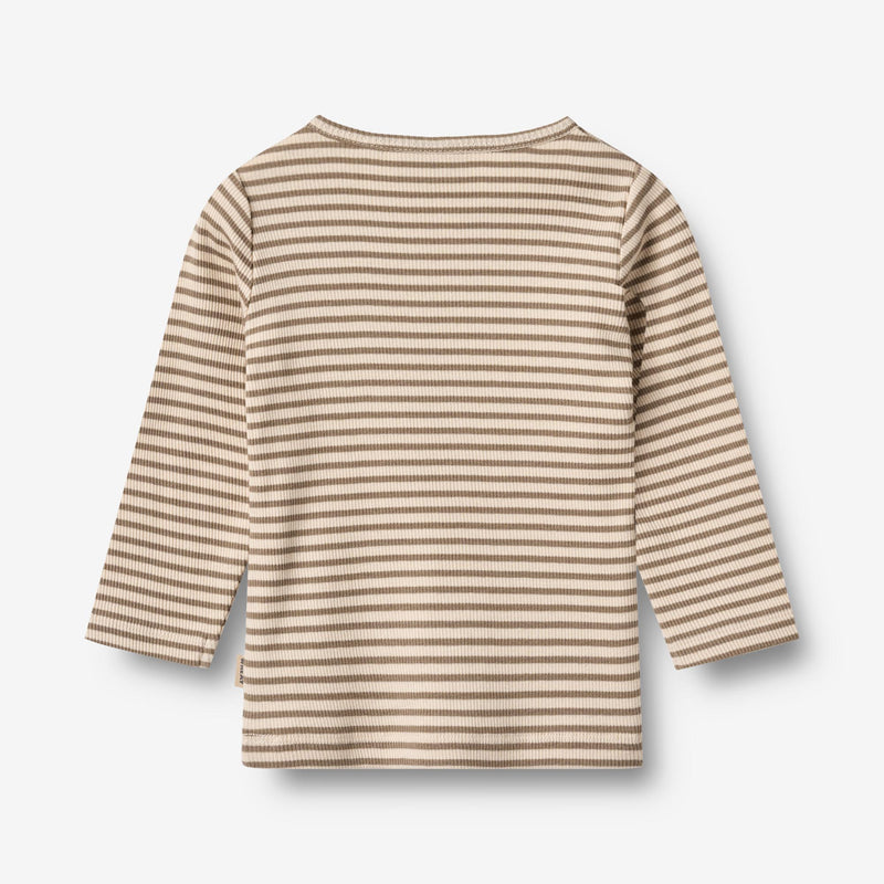 Wheat Main T-Shirt L/S Stig Jersey Tops and T-Shirts 9570 stone stripe