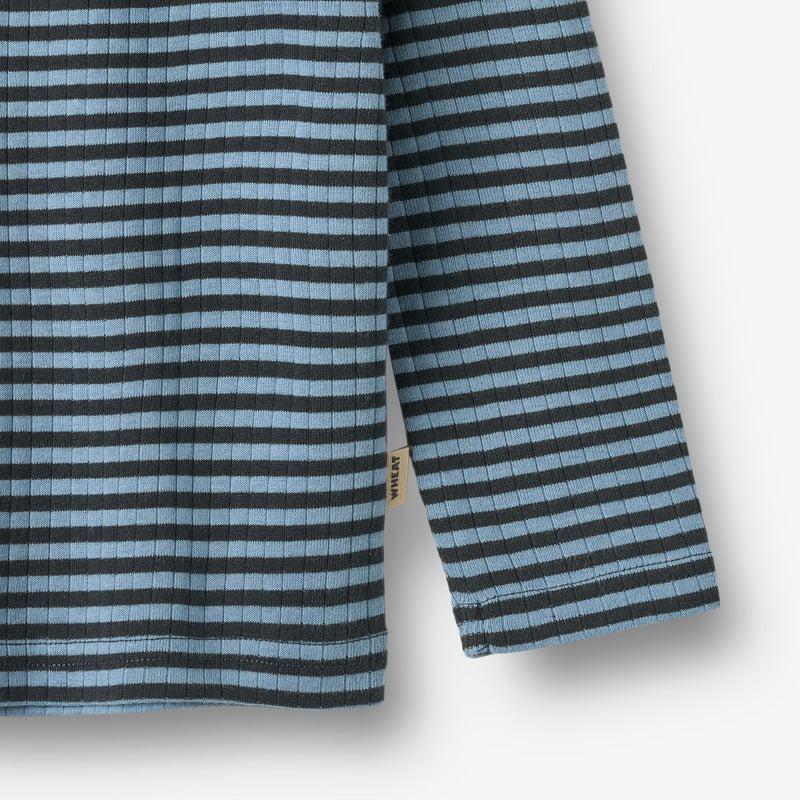 Wheat Main T-Shirt L/S Stig T-Shirt 9548 bright blue stripe