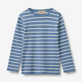 Wheat Main T-Shirt L/S Stig T-Shirt 1048 blue stripe