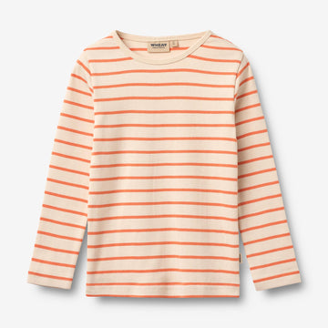 Wheat Main T-Shirt L/S Stig T-Shirt 9648 orange stripe