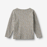 Wheat Main T-Shirt L/S Thilda T-Shirt 9765 slightly blue flowers