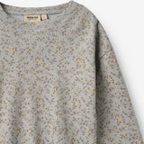 Wheat Main T-Shirt L/S Thilda T-Shirt 9765 slightly blue flowers
