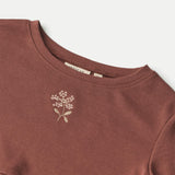 Wheat Main  T-Shirt Marcia mit Stick Jersey Tops and T-Shirts 2389 plum rose