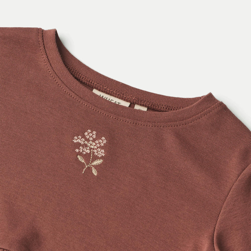 Wheat Main  T-Shirt Marcia mit Stick Jersey Tops and T-Shirts 2389 plum rose