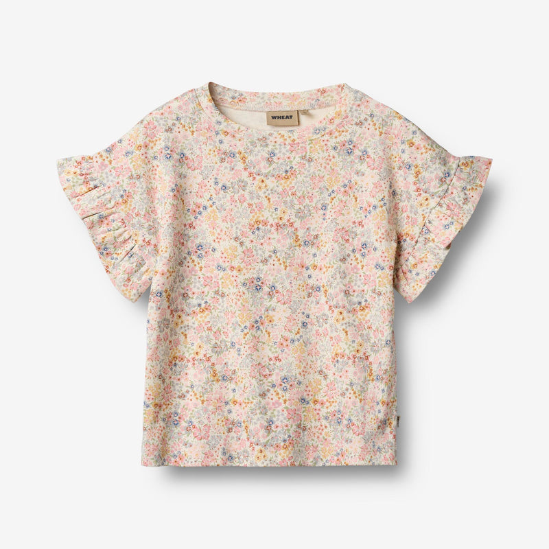 Wheat Main T-Shirt S/S Ally Jersey Tops and T-Shirts 9418 bright flowers