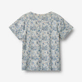 Wheat Main T-Shirt S/S Ella Jersey Tops and T-Shirts 9418 blue summer flowers