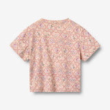 Wheat Main T-Shirt S/S Ella T-Shirt 9876 magenta heart flowers