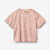 Wheat Main T-Shirt S/S Ella T-Shirt 9876 magenta heart flowers