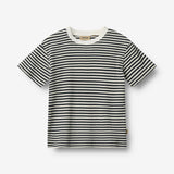 Wheat Main T-Shirt S/S Fabian T-Shirt 9432 navy rib stripe