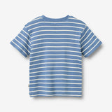 Wheat Main T-Shirt S/S Fabian T-Shirt 1048 blue stripe