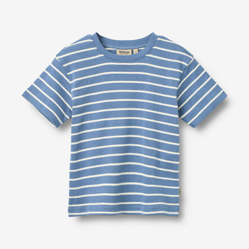 Wheat Main T-Shirt S/S Fabian T-Shirt 1048 blue stripe
