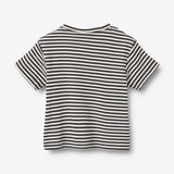 Wheat Main T-Shirt S/S Fabian T-Shirt 9432 navy rib stripe