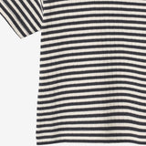 Wheat Main T-Shirt S/S Fabian T-Shirt 9432 navy rib stripe