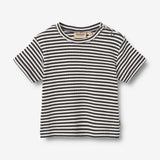 Wheat Main T-Shirt S/S Fabian T-Shirt 9432 navy rib stripe