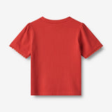 Wheat Main  T-Shirt S/S Iris Jersey Tops and T-Shirts 2072 red