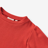 Wheat Main  T-Shirt S/S Iris Jersey Tops and T-Shirts 2072 red