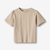 Wheat Main  T-Shirt S/S Iris Jersey Tops and T-Shirts 3162 feather gray
