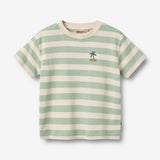 Wheat Main T-Shirt S/S Liam T-Shirt 9647 mint stripe