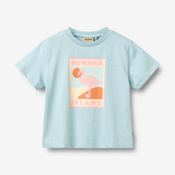 Wheat Main T-Shirt S/S Print Mirsa T-Shirt 2703 summer sky