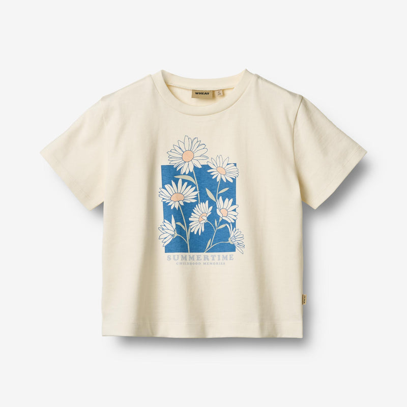 Wheat Main T-Shirt S/S Print Mirsa T-Shirt 3182 ivory