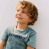 Wheat Main T-Shirt S/S Seb Jersey Tops and T-Shirts 1454 stormy sea