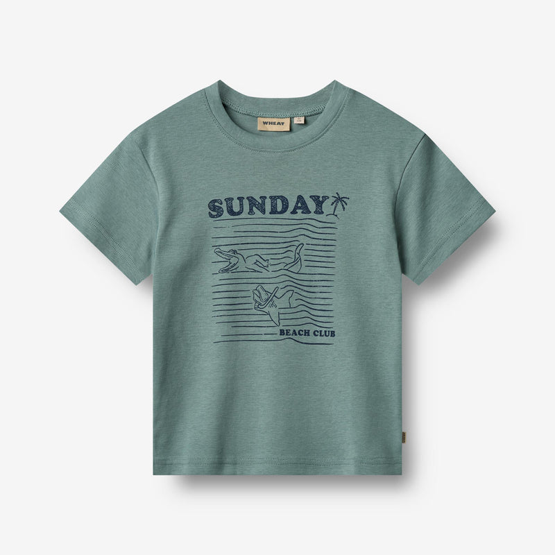 Wheat Main T-Shirt S/S Seb Jersey Tops and T-Shirts 1454 stormy sea