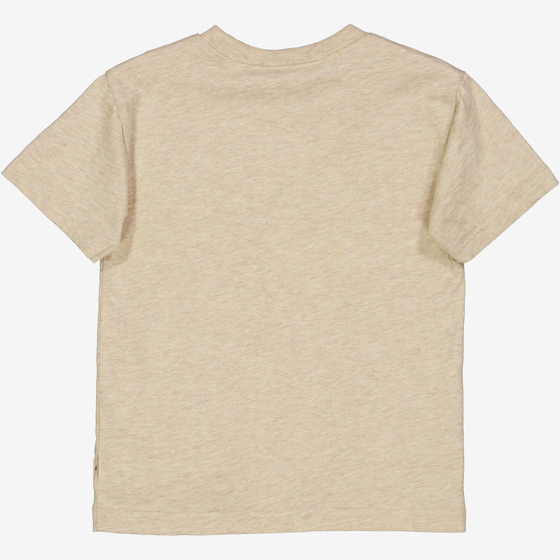 T-Shirt mit Bienen Stickerei - buttermilk melange