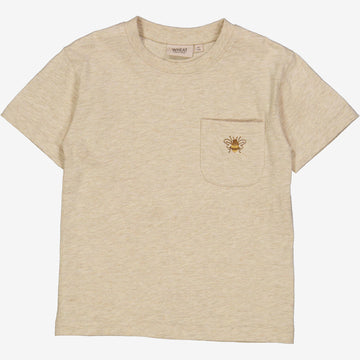 Wheat Main  T-Shirt mit Bienen Stickerei Jersey Tops and T-Shirts 9109 buttermilk melange