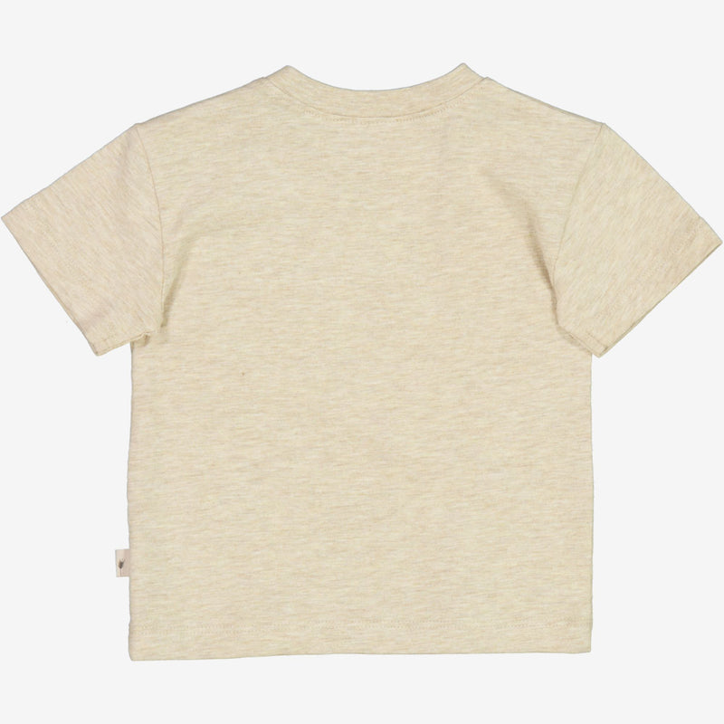 T-Shirt mit Bienen Stickerei | Baby - buttermilk melange